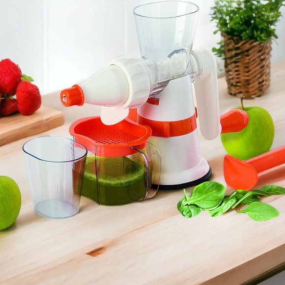 Farberware Manual Juicer Hand Crank Fruit Citrus Vegetable Wheatgrass Press Cup - Picture 4 of 6